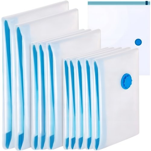Set saci pentru vidat haine, EBA, 10 bucati, marimi diferite, transparent, usor de folosit - Img 4