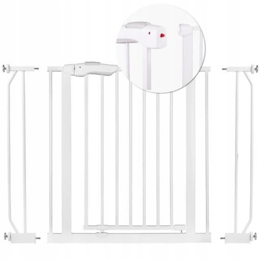 Bariera Siguranta Copii EBA, Alba, 75-105 cm, Montaj Fara Gaurire, Deschidere Dubla &amp; Blocare 90 grade - Img 4