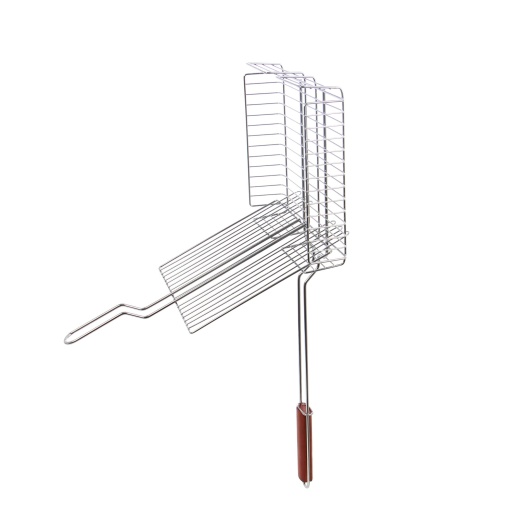 Gratar simplu EBA, metal, maner din lemn, dimensiuni 64 x 31 cm - Img 2