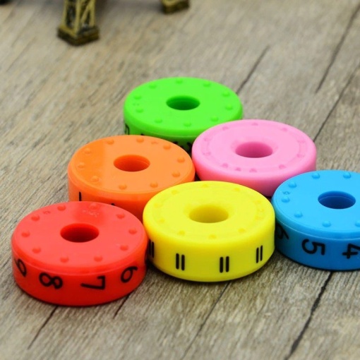 Joc Educativ Magnetic EBA, Aritmetica, Rotire Usoara, Montessori, Dezvolta Gandirea Matematica, 6 Piese, Multicolor - Img 3
