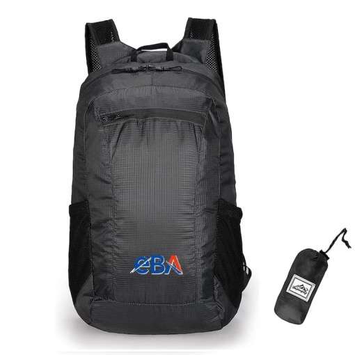 Rucsac pliabil drumetii EBA, rezistent la ploaie si usor, bretele reglabile, capacitate mare 20L, Negru - Img 3