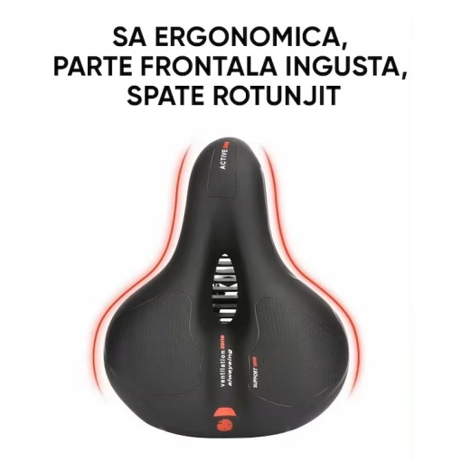Sa bicicleta EBA, spuma memorie, amortizare socuri, anti-alunecare, ergonomica, impermeabila, universala, inclusiv MTB - Img 3