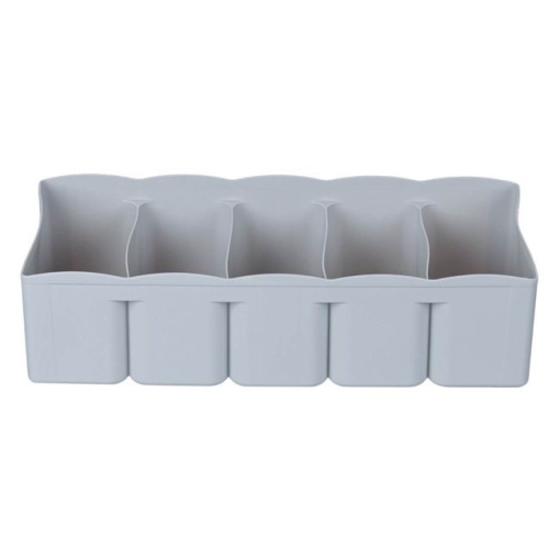 Set 2 organizatoare sertare cu 5 compartimente, EBA, dimensiuni 31 x 15.5 x 8 cm, Gri - Img 2