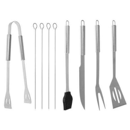 Set 9 Ustensile Gratar EBA, Inclus Geanta Portabila, Inox - Img 2