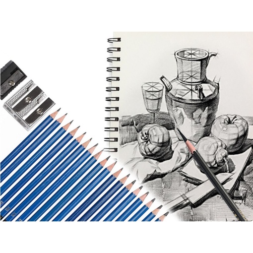 Set Complet de Creioane Profesionale pentru Schite EBA, 32in1, grafit, carbune - Img 3