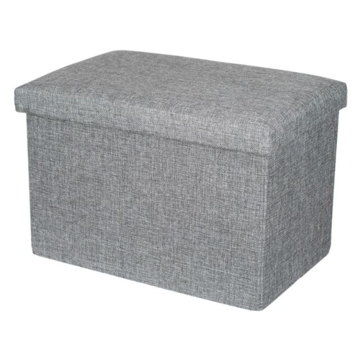 Taburet cu Spatiu de Depozitare EBA, dimensiuni 45 x 30 x 30 cm, Gri - Img 2