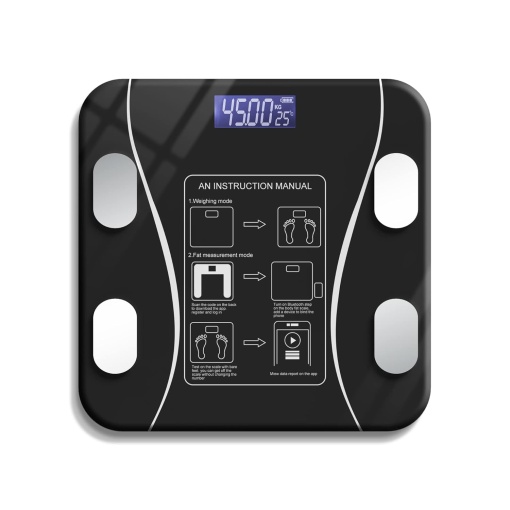 Cantar Inteligent Diagnostic Corporal EBA, Sticla Securizata 3 mm, Interval 0.3-180 kg, Conexiune Bluetooth la App Fitness, LCD - Img 4