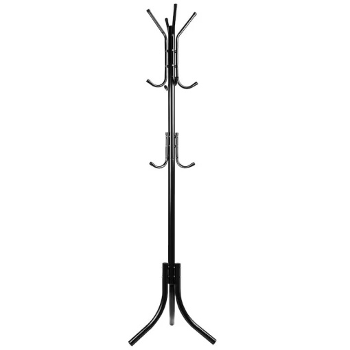 Cuier tip Pom EBA cu Agatatoare, pentru Haine si Imbracaminte, Otel, Inaltime 170 cm, Tampoane Antialunecare de Cauciuc, Negru - Img 4