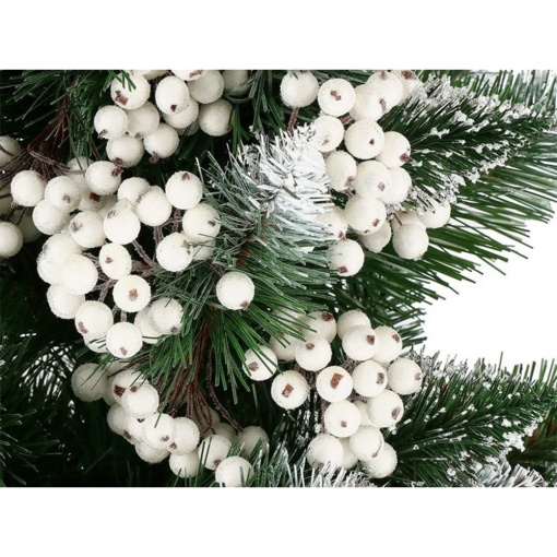 Decoratiune Craciun, model buchet flori albe inghetate EBA, 40 crengute, lungime 15 cm - Img 4