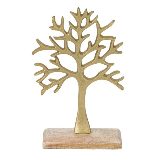 Decoratiune de Masa EBA, Pomul Vietii Auriu Metalic, 27 cm - Img 2