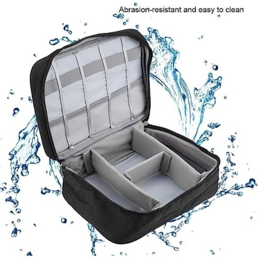 Geanta organizatoare pentru cabluri si accesorii EBA, dimensiuni 24.5 x 18.5 x 10 cm, Negru - Img 2