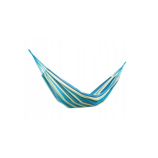 Hamac Dublu, De Gardina 200 x 150 cm EBA, cu sistem de prindere si sac de depozitare, bumbac, 200 kg, Albastru - Verde - Img 4