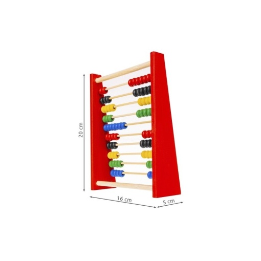 Numaratoare Abac EBA, 10 Randuri, 100 Margele, dimensiuni 20 x 16 x 5 cm, Lemn Multicolor - Img 3