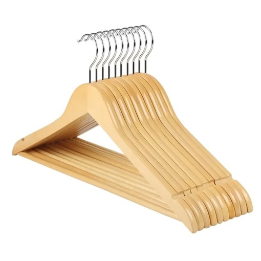 Set 10 Umerase Luxury din Lemn laminat EBA, bara pentru pantaloni si design modern, dimensiuni 24 x 44.5 cm - Img 4