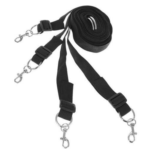 Set 4 catuse erotice EBA, tip mansete, curele ajustabile, ideale pentru pat, jucarii erotice, bondage, Negru - Img 3