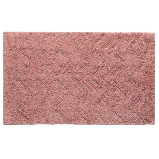 Set covorase de baie cu design in relief, EBA, Roz, 2 buc - Img 2