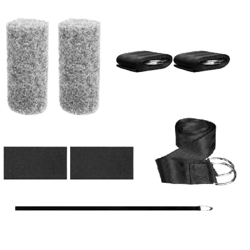 Set montare hamace si leagane, EBA, lungimea liniilor 152 cm, greutate suportata 150 kg, metal si poliester, Negru - Img 4