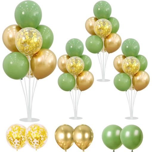 Stand aranjament pentru 7 baloane EBA, 24 pisese, inaltime 70 cm, transparent - Img 2