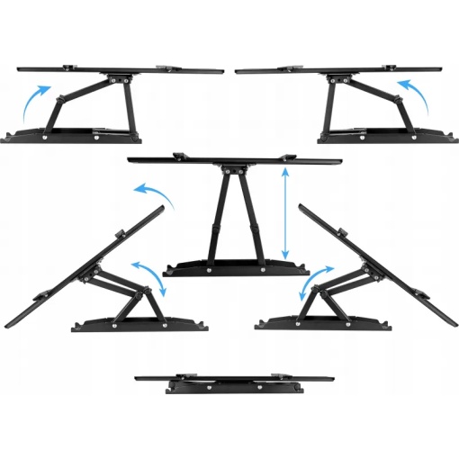 Suport TV Reglabil 32-85 Inch KING MOUNT KG-1031 Nevada, VESA 600x400, Rotire 120°, Inclinare +6°/-3°, Brat Extensibil 35.7 cm, Max 50KG, Suport Perete Universal LED LCD OLED QLED - Img 3