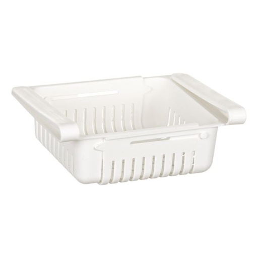 Cos Depozitare Extensibil pentru Frigider EBA, dimensiuni 19.5 x 16 x 8 cm, Alb - Img 3