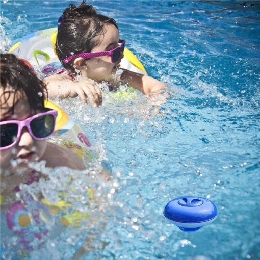 Dozator Plutitor pentru Pastile Piscina, Compatibil cu Tablete Clor 20 gr pentru Tratarea Apei, D 13 cm, EBA - Img 2
