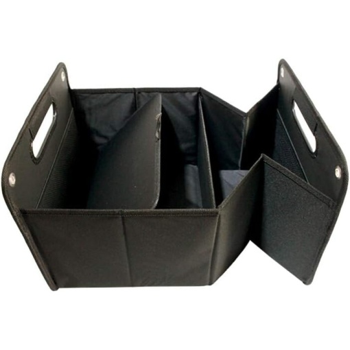 Organizator portbagaj auto Premium EBA, 2 Compartimente, Manere Solide, Pliabil, Spatios, Negru, 51 x 31.5 x 21.5 cm - Img 3
