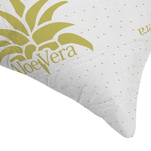 Perna pentru dormit EBA Aloe Vera, microfibra, alba, 50 x 70 cm - Img 4