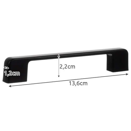 Set 10 Manere Mobila EBA, Aplicare Universala, Usor de Montat, Aluminiu 104 mm Lungime, Suruburi de Fixare Incluse, Negru mat - Img 2