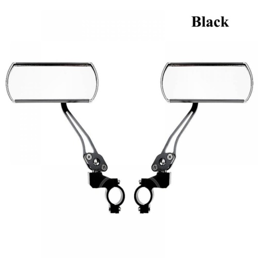 Set 2 oglinzi retrovizoare, EBA, pentru bicicleta, cu forma dreptunghiulara, dimensiuni 50 x 125 mm, Negru - Img 2