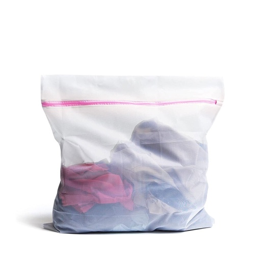 Set 2 saci de spalat rufe EBA, cu rol de protectie pentru haine sensibile, Poliester, 50 x 60 cm, 30 x 40 cm, Alb - Img 3