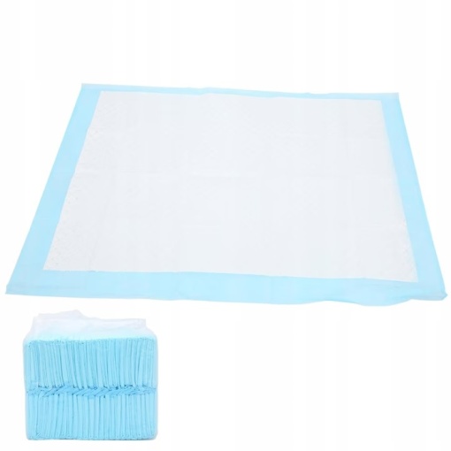 Set de 100 de covorase igienice absorbantepentru caini EBA, strat inferior impermeabil, dimensiune 60 x 60 cm - Img 2