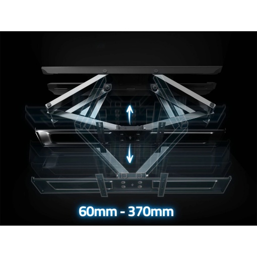 Suport TV de perete EBA, Pivotant, 23"-60" (58-165 cm), Maxim 45 kg, Negru - Img 3