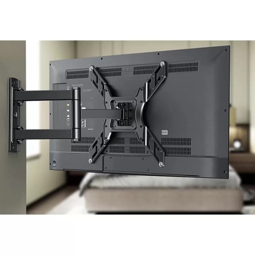 Suport TV Reglabil 22-55 Inch KING SUPPORT KG-1026, VESA 400x400, Rotire 180°, Inclinare -3°/+10°, Brat Extensibil 40.5 cm, Max 35KG, Suport Perete Universal LED LCD OLED Smart TV - Img 6