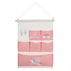 Husa Suspendabila pentru Copii cu Buzunare EBA, Model Unicorn, dimensiuni 34.5 x 47 cm