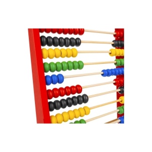 Numaratoare Abac EBA, 10 Randuri, 100 Margele, dimensiuni 20 x 16 x 5 cm, Lemn Multicolor