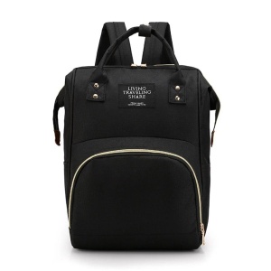 Rucsac termic pentru parinti EBA, Rezistent la umiditate, Capacitate maxima 15 kg, dimensiuni 40 x 25 x 16 cm, Negru