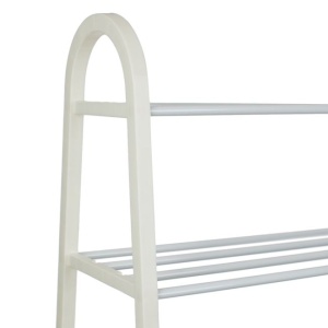 Suport pentru depozitare Incaltaminte cu 4 Rafturi EBA, metalic, dimensiuni 61 x 28 x 64 cm, Alb