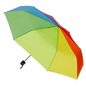 Umbrela de Ploaie Pliabila Manuala EBA, Model Curcubeu 24 cm