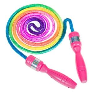 Coarda de sarit Curcubeu pentru copii, Rezistenta, Multicolora, 2.1 m, EBA
