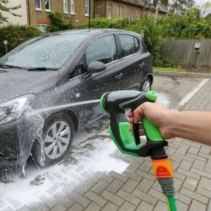Duza spumare pentru aparat de spalat cu presiune EBA, Multifunctional, 4 in 1, rezervor sapun 200 ml, Verde + Negru