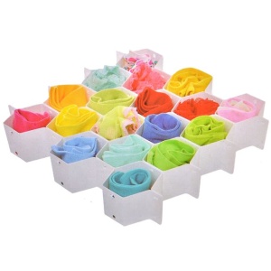 Organizator de Sertare EBA, Tip Fagure, 16 Compartimente, Plastic, dimensiuni 36.5 x 6.5 cm, Alb