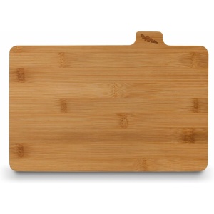 Set 4 tocatoare EBA din lemn de bambus cu suport metalic, dimensiune tocator 23.5 x 5.5 x 30 cm