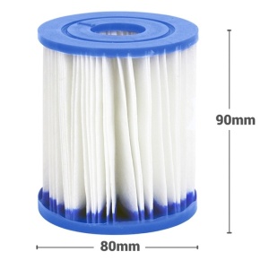 Set cartus filtru pentru pompa piscina EBA, tip 1, Dimensiuni 79 x 89mm, Diametrul interior al gaurii: 47 mm, 2 buc