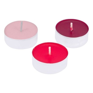 Set lumanari parfumate Valentine's day, EBA, dimensiuni 3 x 1, 5 cm, 50 buc