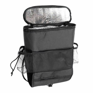 Organizator pentru scaun auto, EBA, cu geanta termica, multifunctional, dimensiuni 35 x 28 x 10 cm, Negru