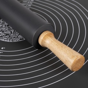 Set sucitor si plansa pentru aluat EBA, cu diagrama de dimensiuni, dimensiuni 60 x 40 cm, Negru