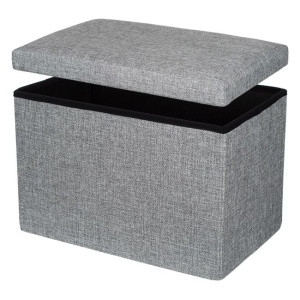 Taburet cu Spatiu de Depozitare EBA, dimensiuni 45 x 30 x 30 cm, Gri