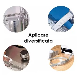Banda Aluminiu Autoadeziva EBA, 5 cm X 40 m, Pentru Reparatii, Uz General