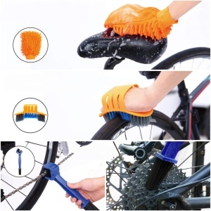Kit 7 perii curatare lant si pinioane bicicleta, EBA, multifunctional