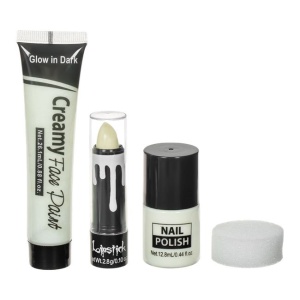 Kit make up fosforescent Glow in the Dark EBA, UV, 4 piese, Verde